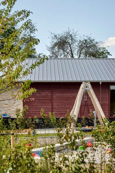 Denmark’s first CO2-neutral kindergarten clad in steel profiles, Børnehuset Grønnegården, Transformervej 3, 2860 Søborg